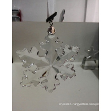 2016 Crystal Glass Snowflake Car Pendant